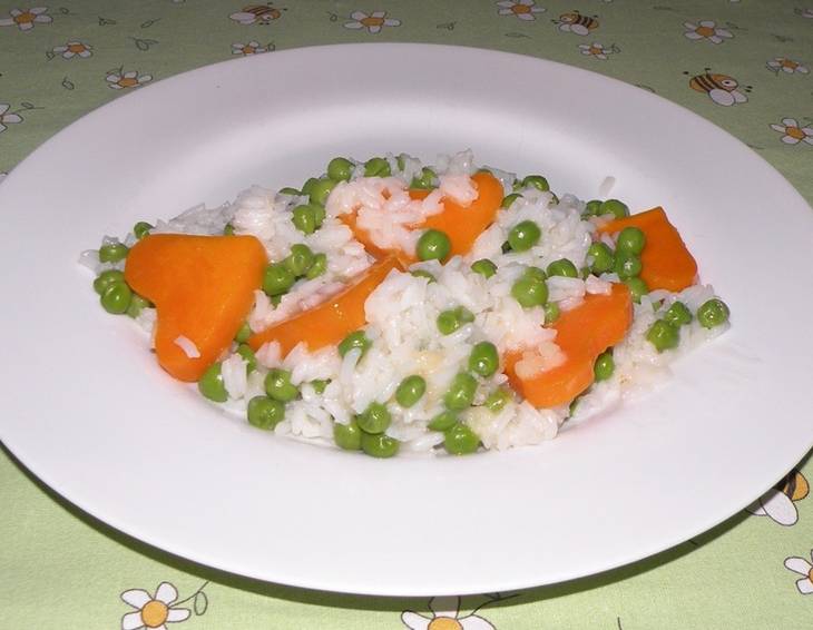 Risotto mit Kürbis und Erbsen