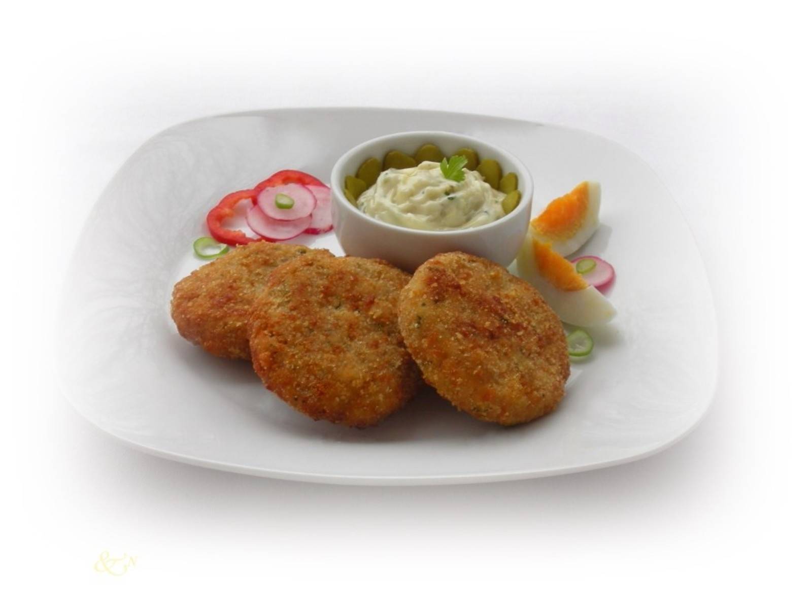 Fischlaibchen mit Kräuter-Aioli Rezept - ichkoche.de Fischlaibchen mit Kräuter-Aioli Rezept - ichkoche.de