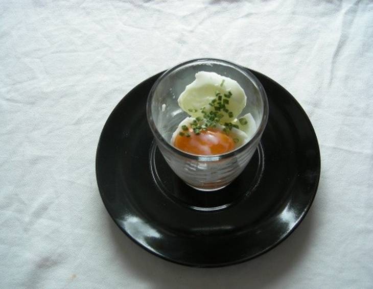 Käse-Eier im Glas - Mikrowelle