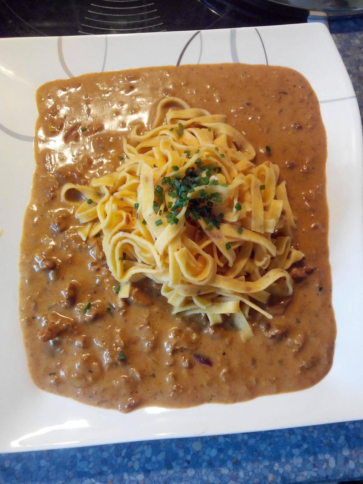 Pasta in Schwammerlrahmsauce