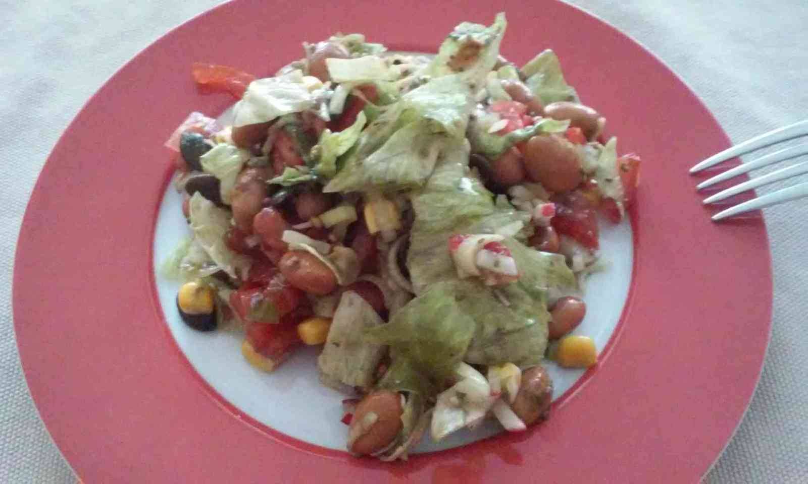 Wachtelbohnensalat mit Kürbiskernöl