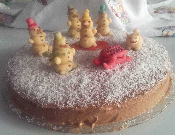 Schneemann Wintertorte