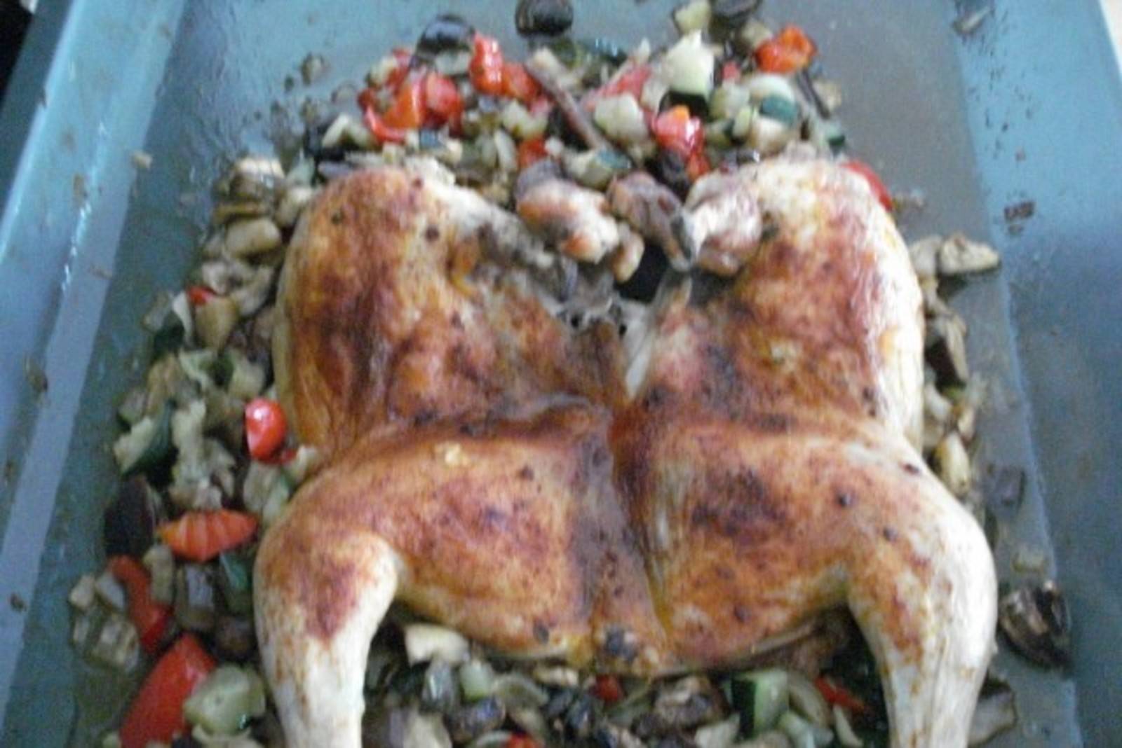 Huhn im Gemüsebett Rezept - ichkoche.ch