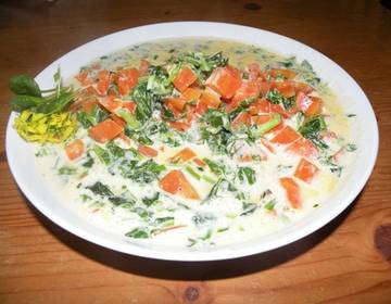 Karottengemüse mit Asiasalat vegan Karottengemüse mit Asiasalat vegan