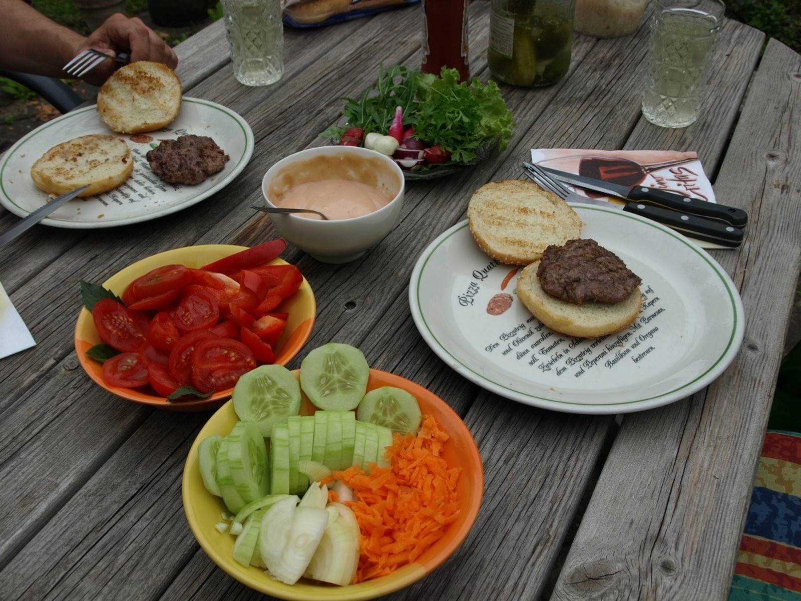 Gegrillte Burger selber basteln