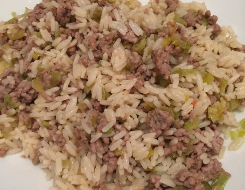 Lauchreis mit Faschiertem Lauchreis mit Faschiertem