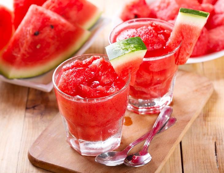 Melonen-Granita Melonen-Granita