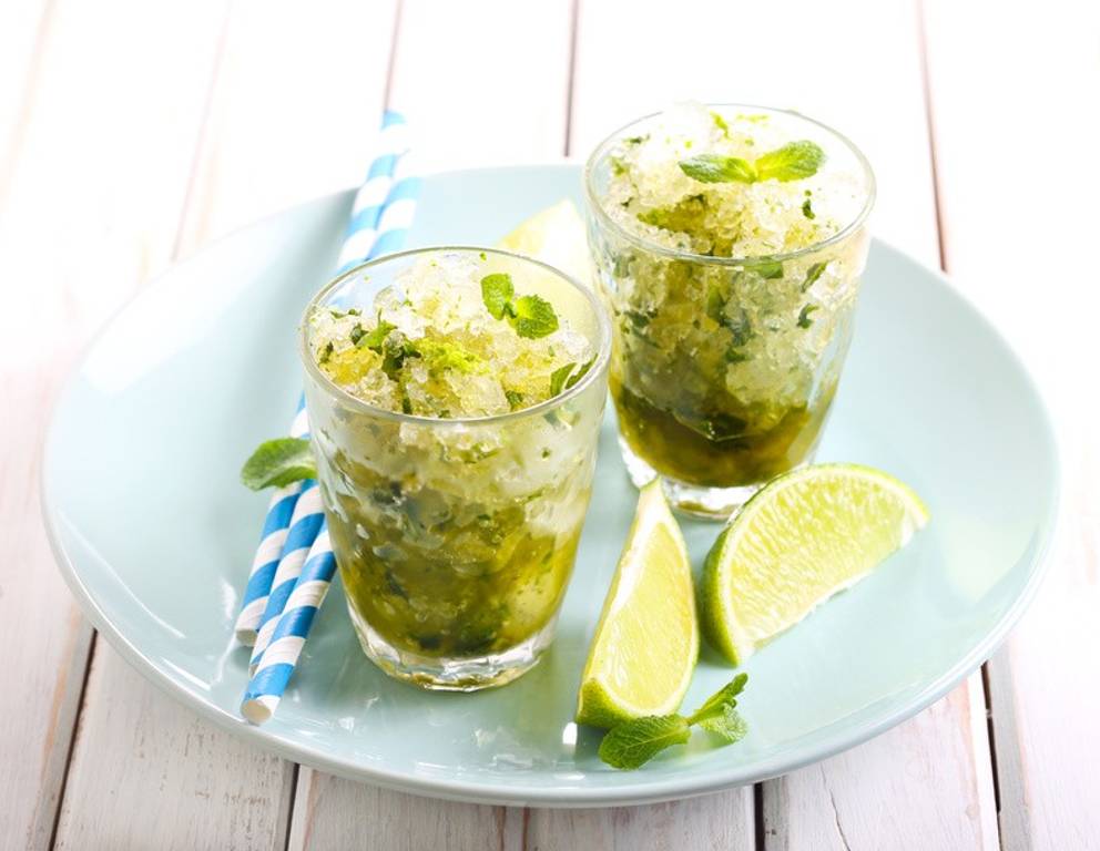 Limetten-Minze-Granita Limetten-Minze-Granita