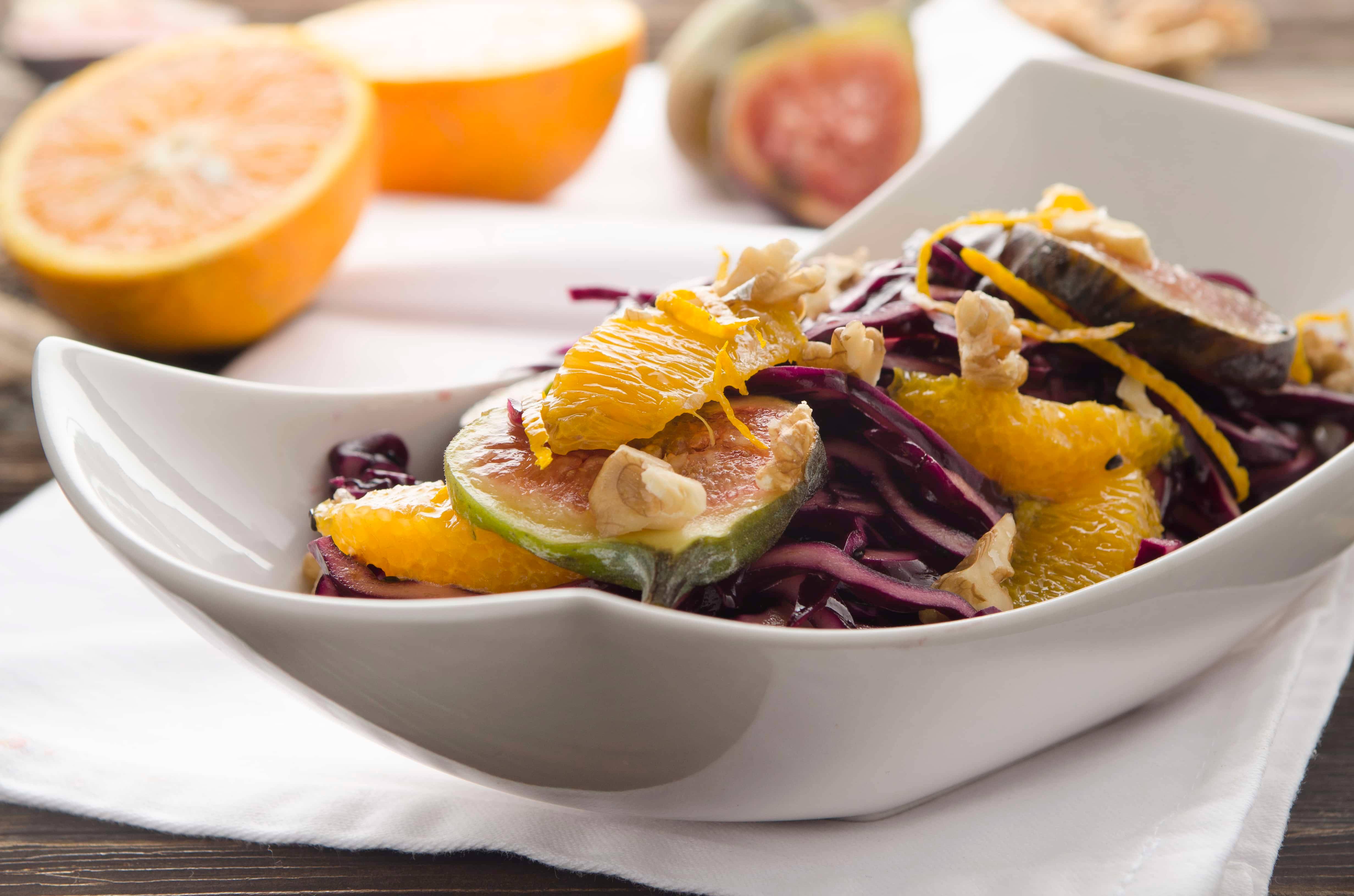 Rotkraut-Feigen-Salat