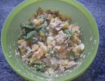 Thunfischsalat in Joghurt-Rahm-Dressing