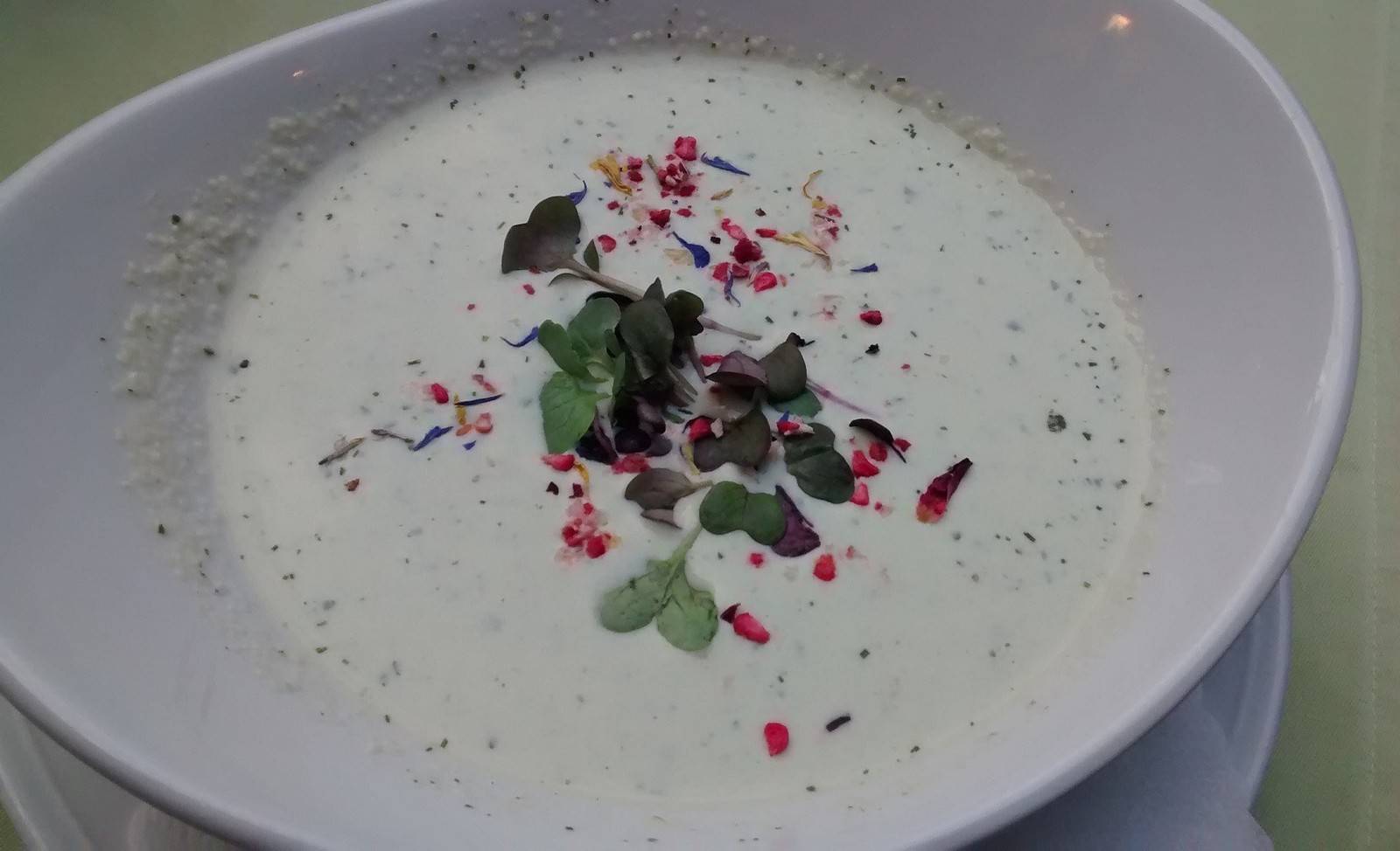 Gurkensuppe mit Topfen