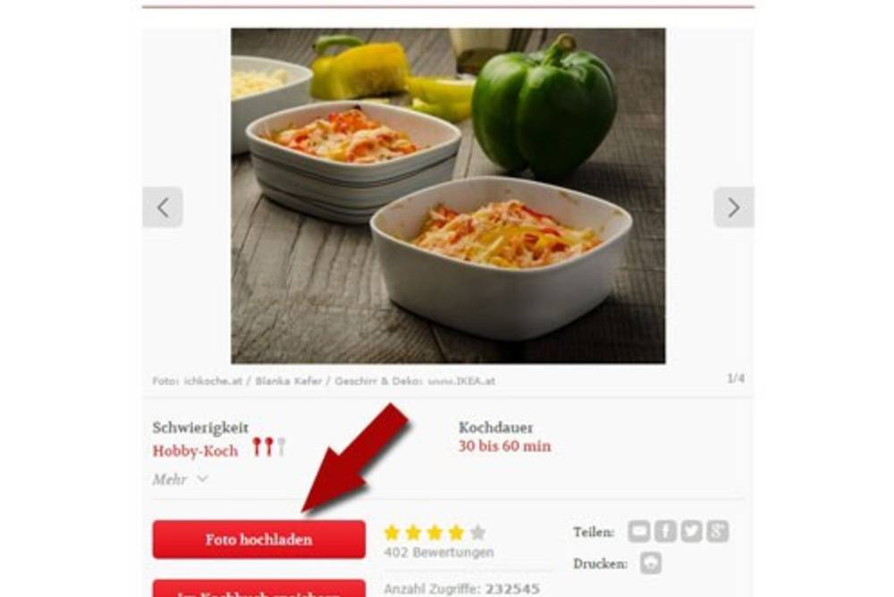 Laden Sie Ihr Rezept-Foto hoch
