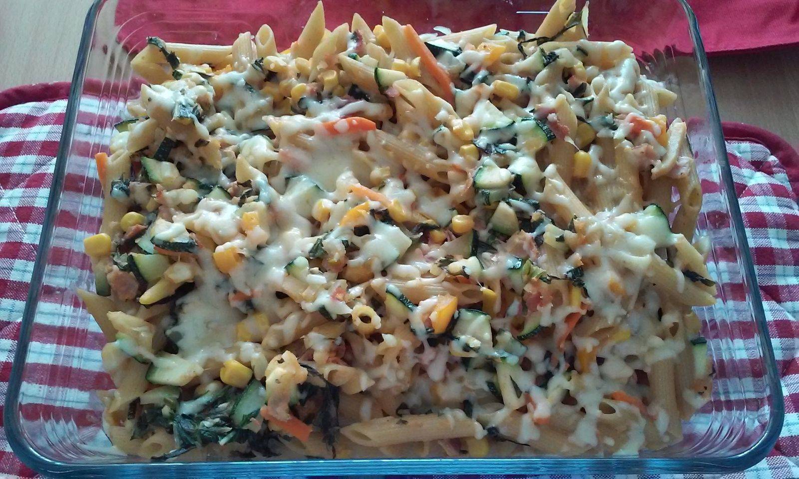 Bunter Nudelauflauf mit Gemüse Rezept - ichkoche.de