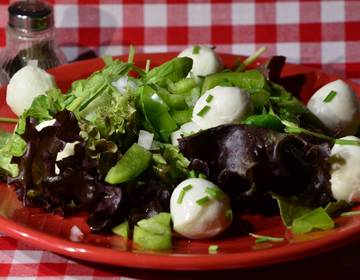 Bunter Blattsalat mit Mozzarella Bunter Blattsalat mit Mozzarella