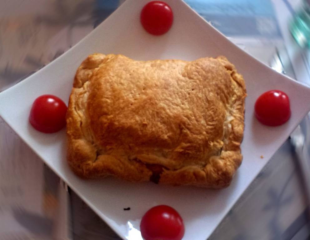 Putenschnitzel im Blätterteig Putenschnitzel im Blätterteig