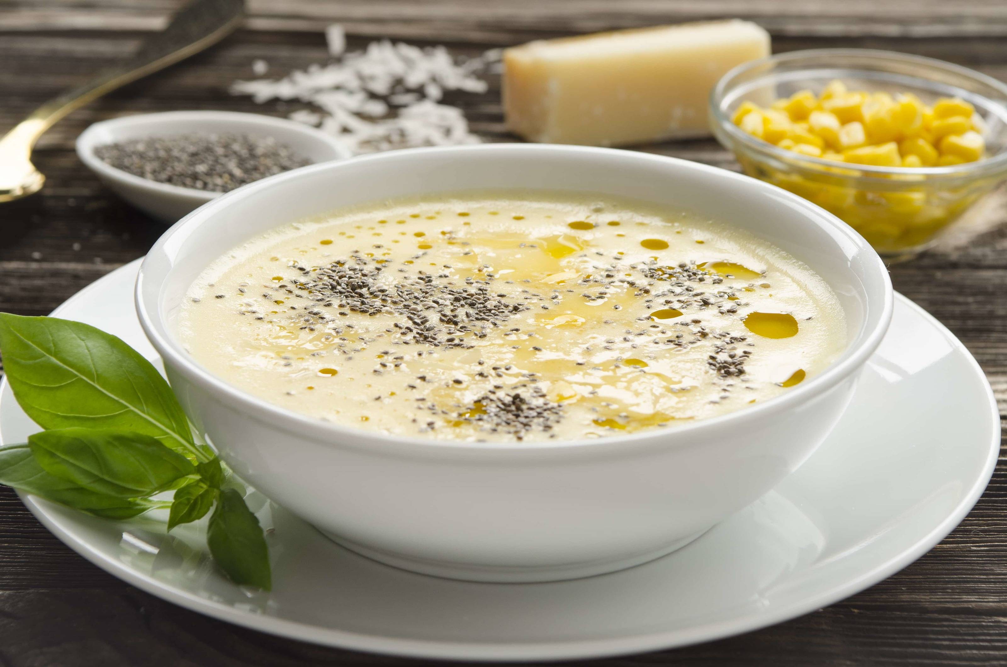 Maissuppe mit Chia
