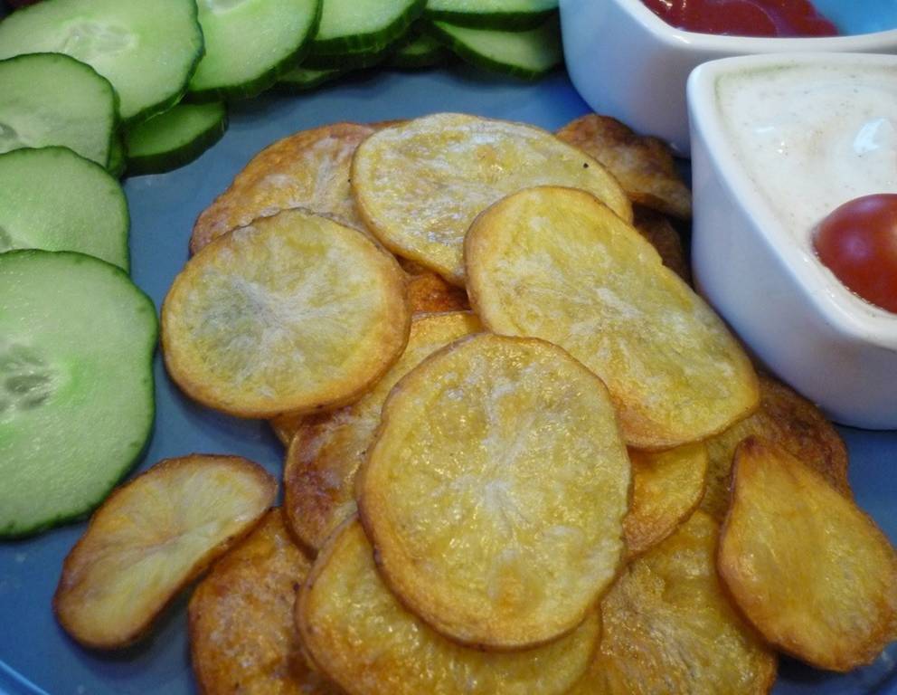 Knusprige Kartoffelscheiben Knusprige Kartoffelscheiben