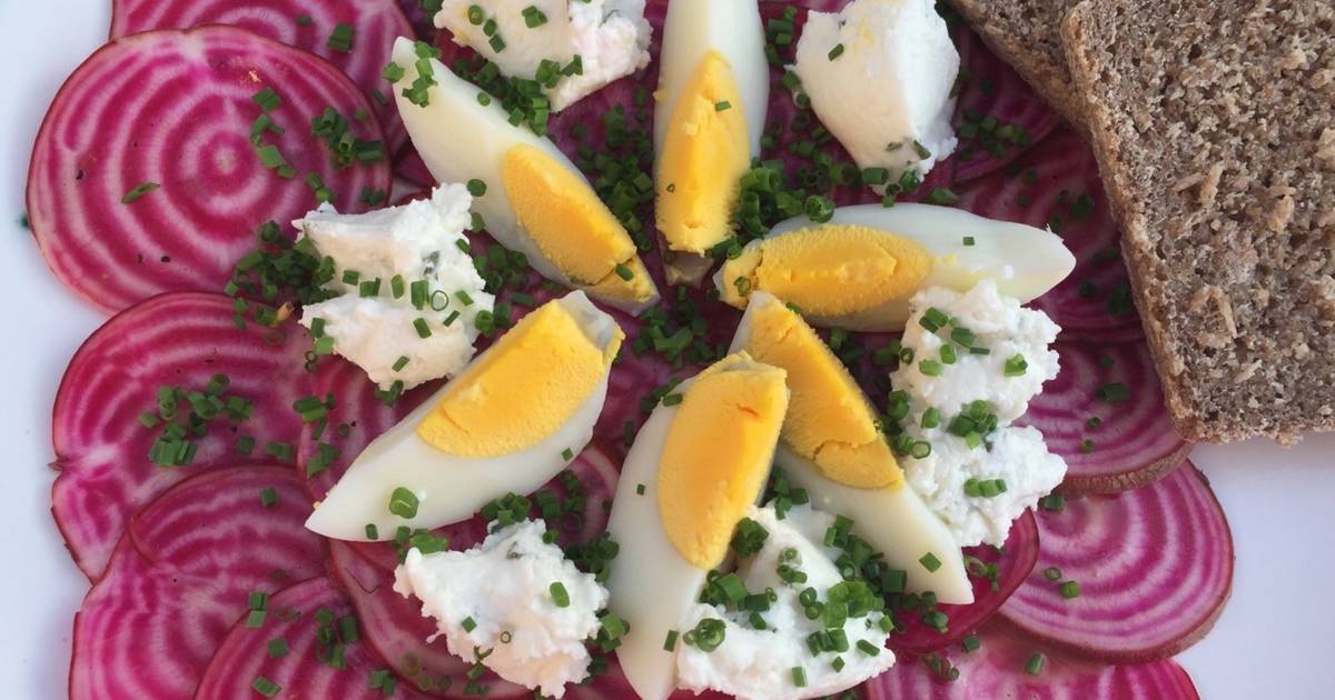 Rote Rüben Carpaccio mit Ziegenkäse Rezept - ichkoche.de