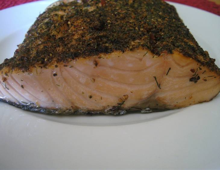 Graved Lachs überbacken