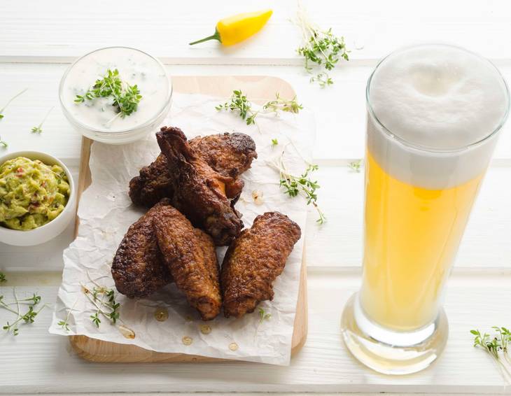 Mexikanische Chicken Wings mit Knoblauch-Limetten-Dip