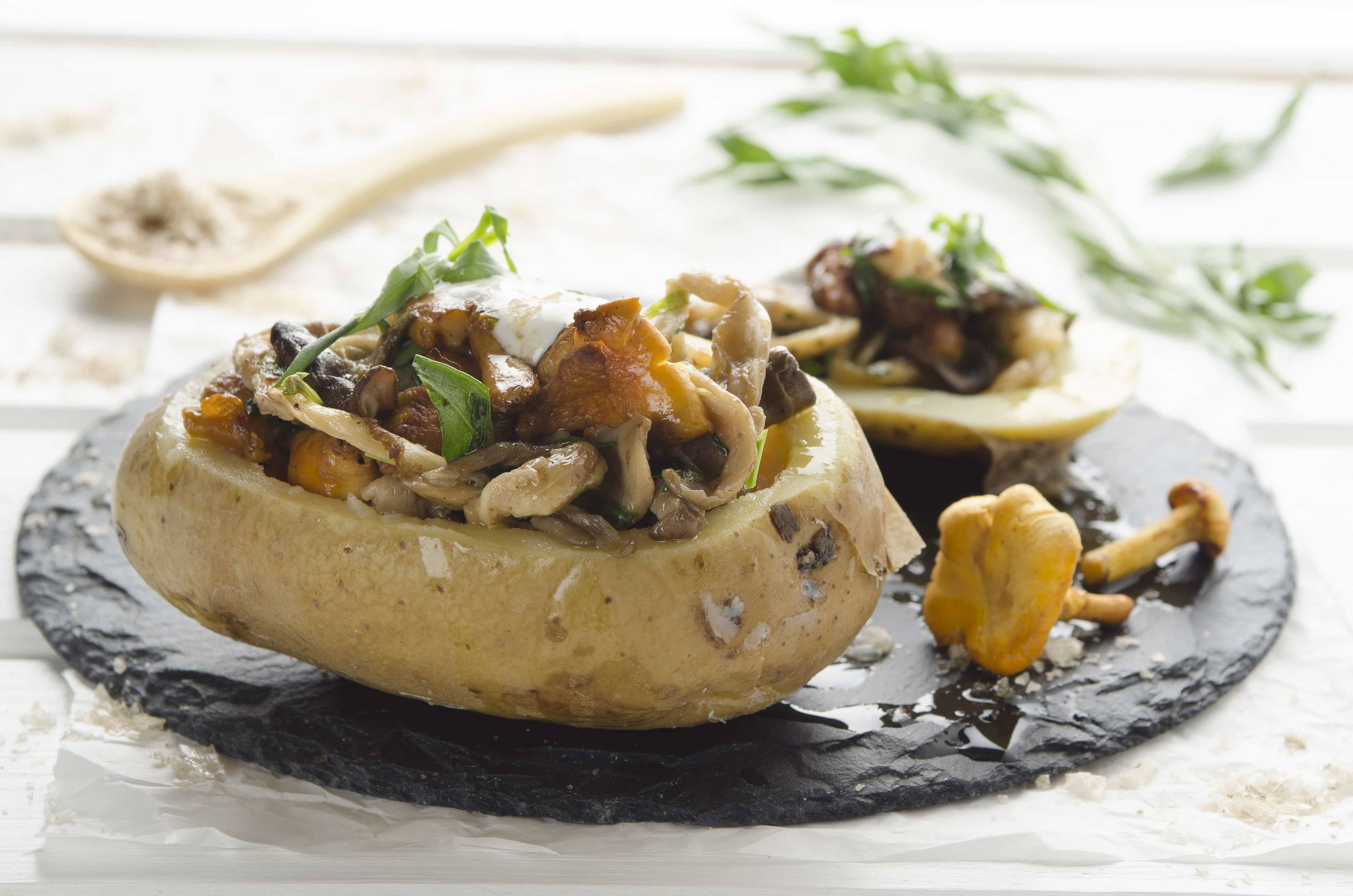 Ofenkartoffel mit Pilzen