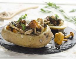 Ofenkartoffeln mit Schwammerlragout Ofenkartoffeln mit Schwammerlragout