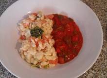 Leichte Gemüsespätzle mit Letscho Leichte Gemüsespätzle mit Letscho