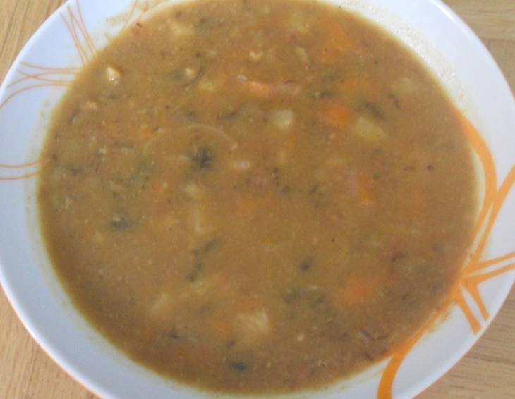 Würzige Kartoffelsuppe mit Speck Würzige Kartoffelsuppe mit Speck