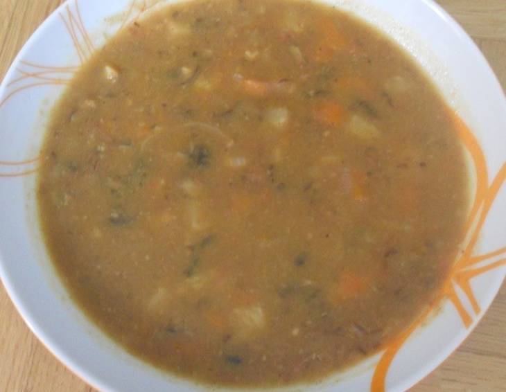 Würzige Kartoffelsuppe mit Speck