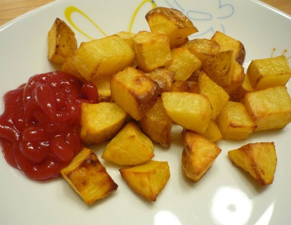 Knusprige Kartoffelwürfel Knusprige Kartoffelwürfel