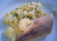 Räucherforelle mit Kartoffelstampf Räucherforelle mit Kartoffelstampf
