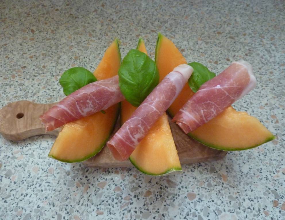 Prosciutto mit Melone Prosciutto mit Melone