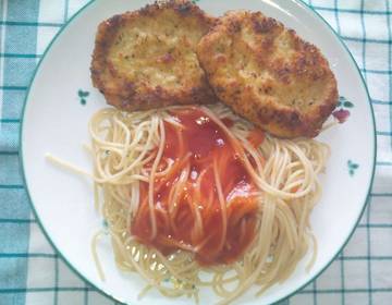 Piccata Milanese mit Spaghetti