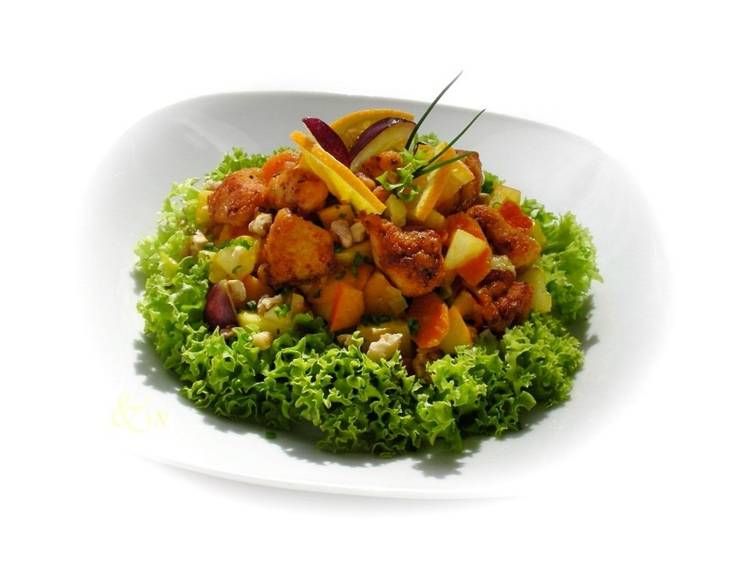 Kürbissalat mit Hühnerfilet Kürbissalat mit Hühnerfilet
