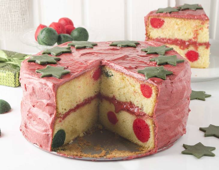 Gepunktete Weihnachtstorte Gepunktete Weihnachtstorte