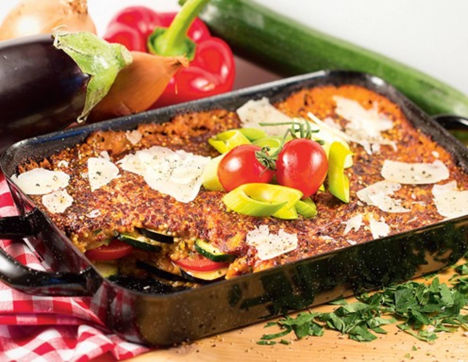 Zucchiniauflauf mit Quinoa Rezept