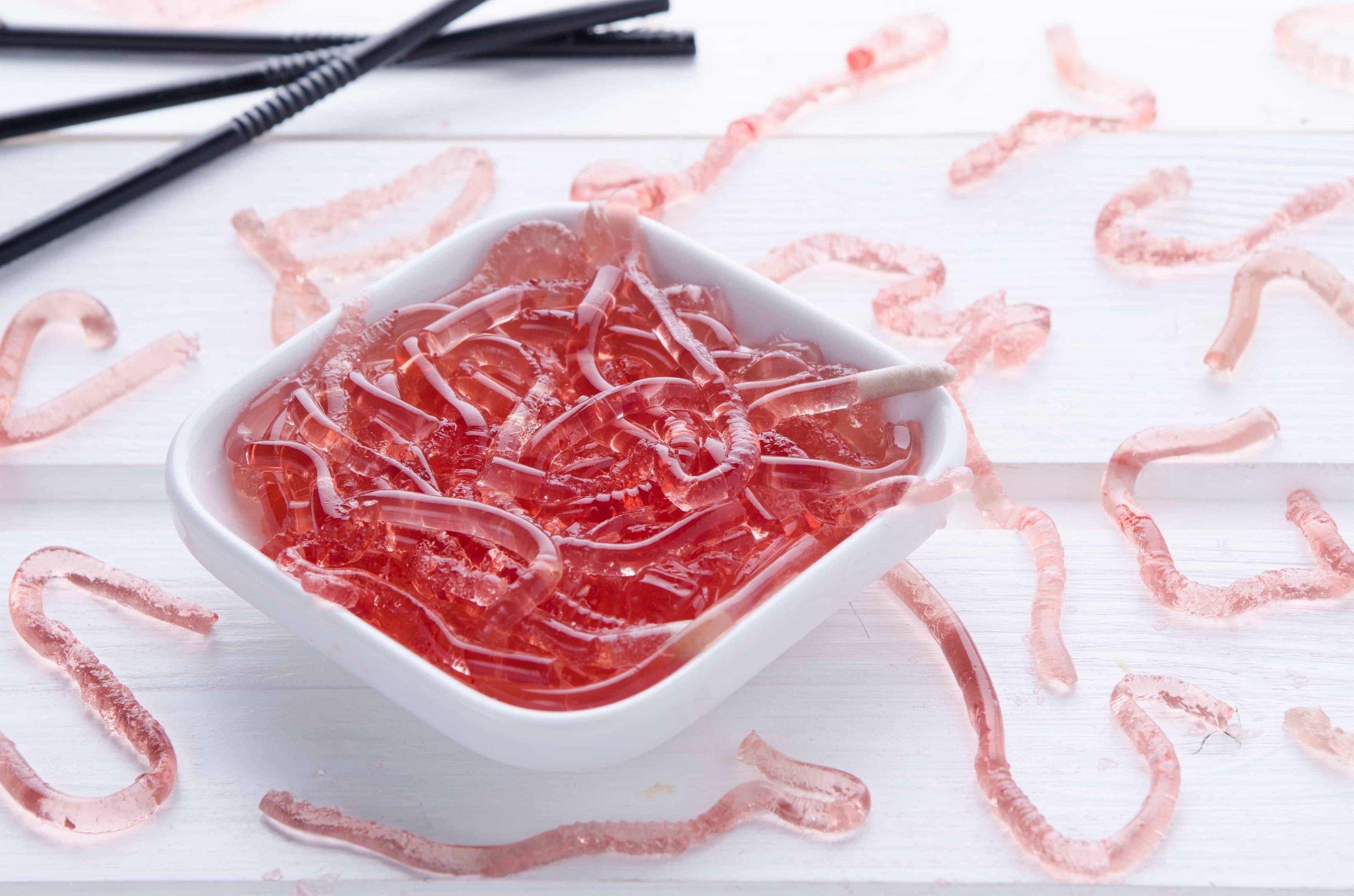 Glitschige Würmer Rezept