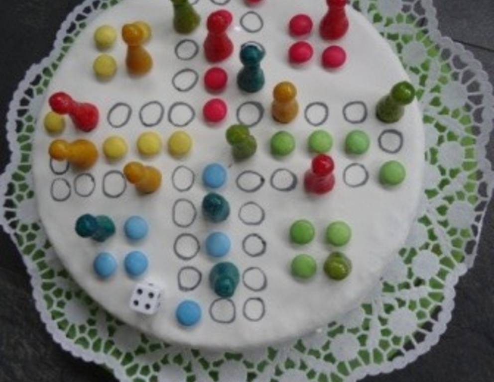 Mensch ärgere dich nicht-Torte Mensch ärgere dich nicht-Torte