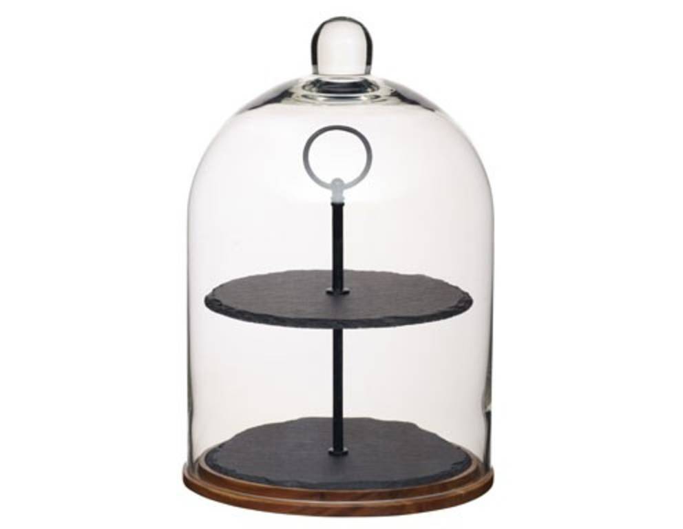 Servierset mit Glashaube Servierset mit Glashaube