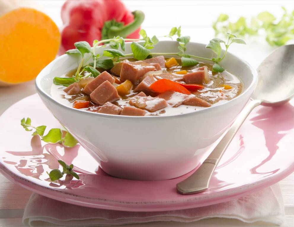 Leberkäse-Kürbis-Eintopf Leberkäse-Kürbis-Eintopf