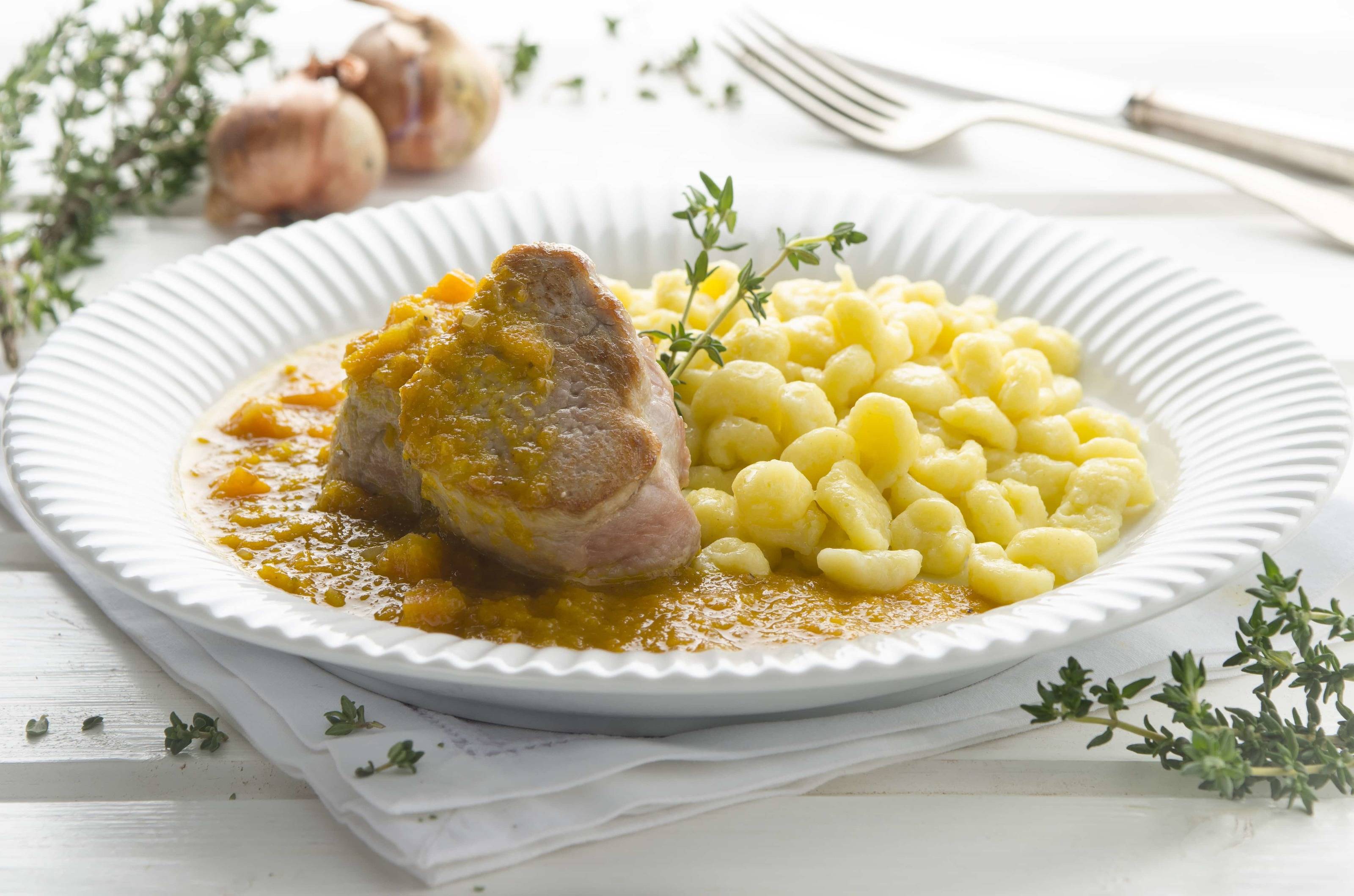 Schweinsmedaillons mit Spätzle Rezept