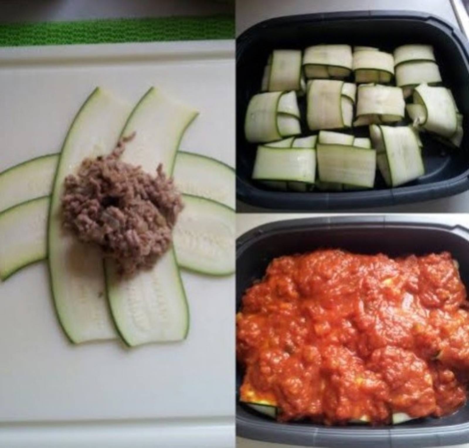 Zucchini-Ravioli mit Tomatensauce