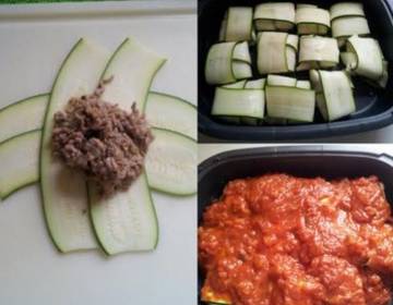 Zucchini-Ravioli mit Tomatensauce Zucchini-Ravioli mit Tomatensauce