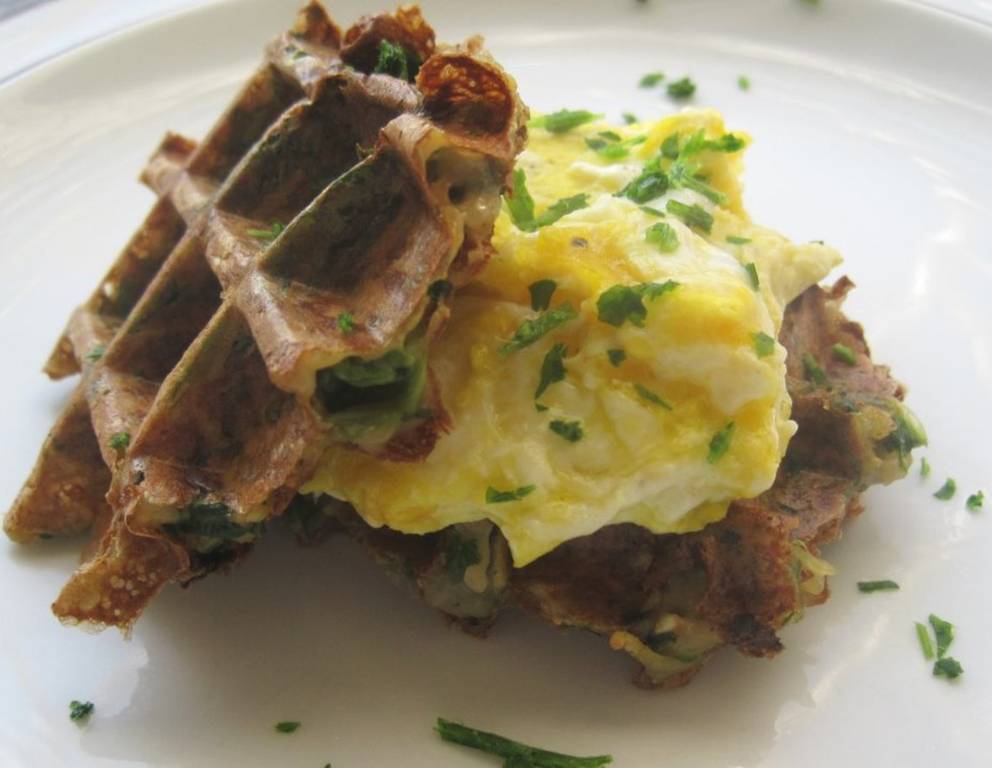 Spinat-Erdäpfel-Waffeln Spinat-Erdäpfel-Waffeln
