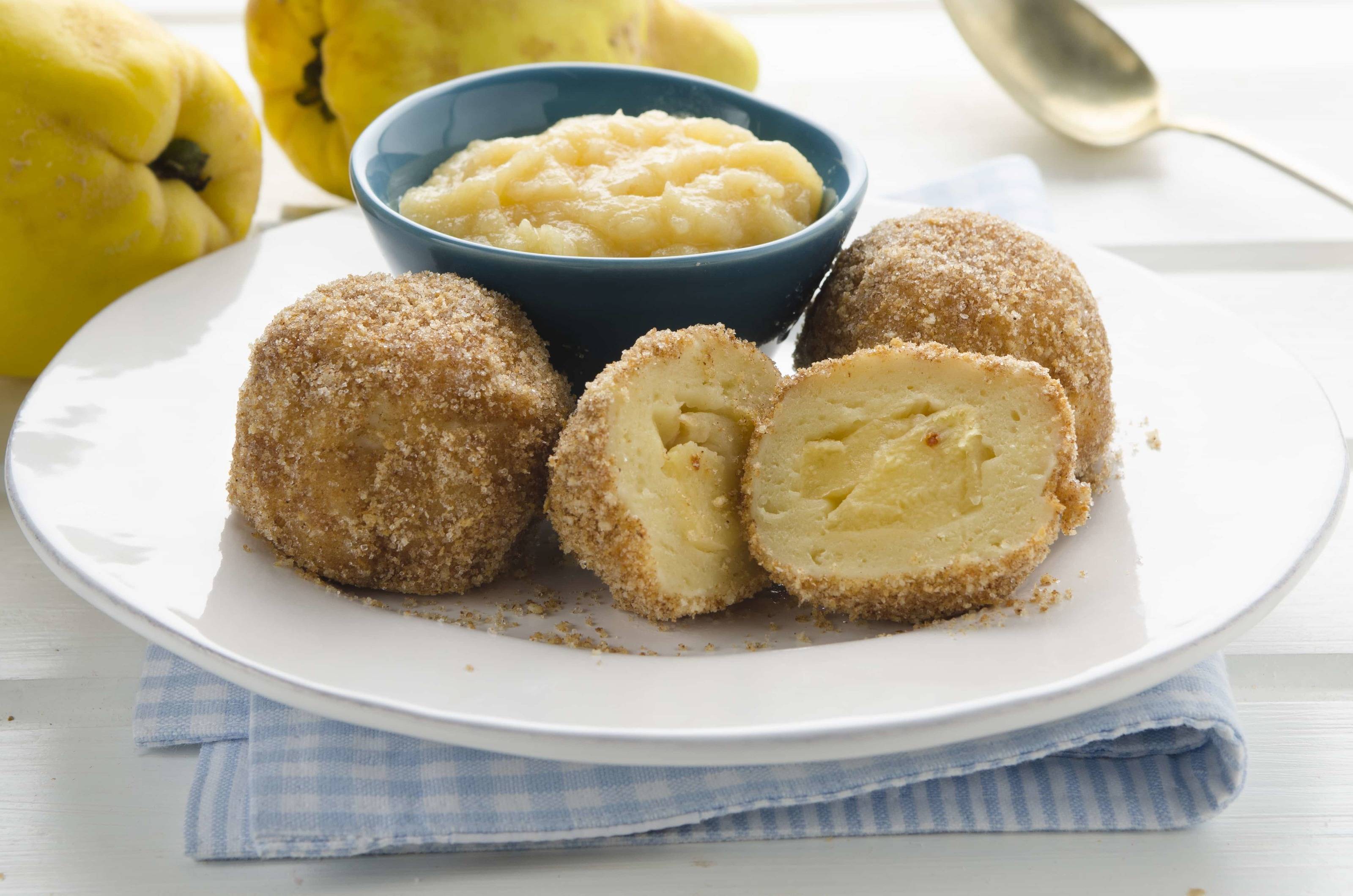 Quitten-Topfenknödel