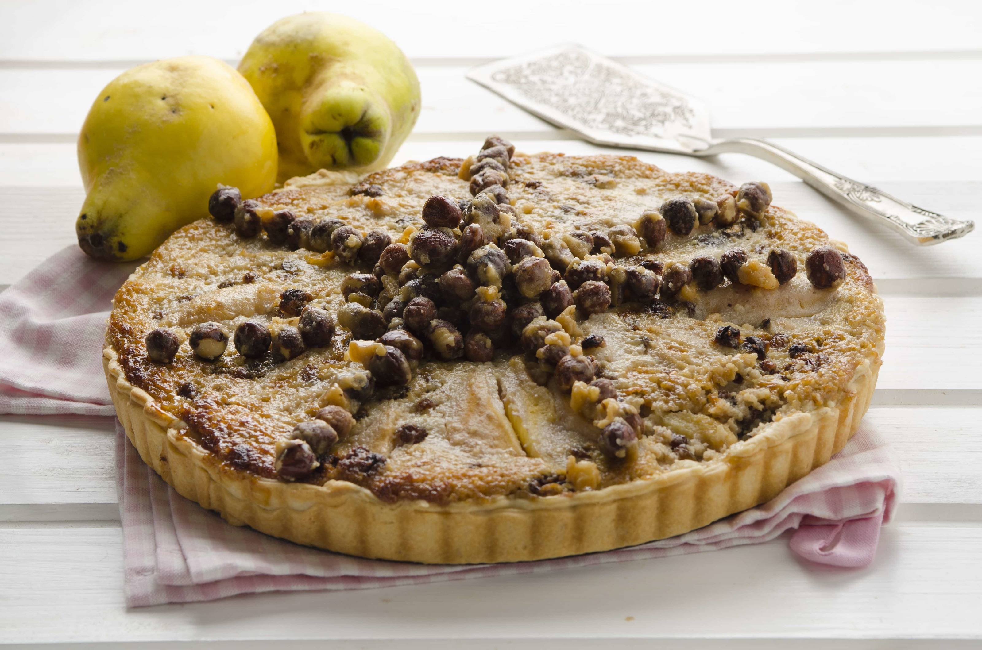 Quittenkuchen mit Karamellnüssen Rezept - ichkoche.de Quittenkuchen mit Karamellnüssen Rezept - ichkoche.de