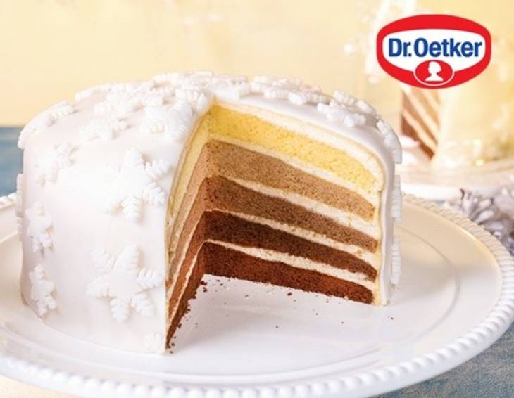 Weihnachtliche Ombré-Torte