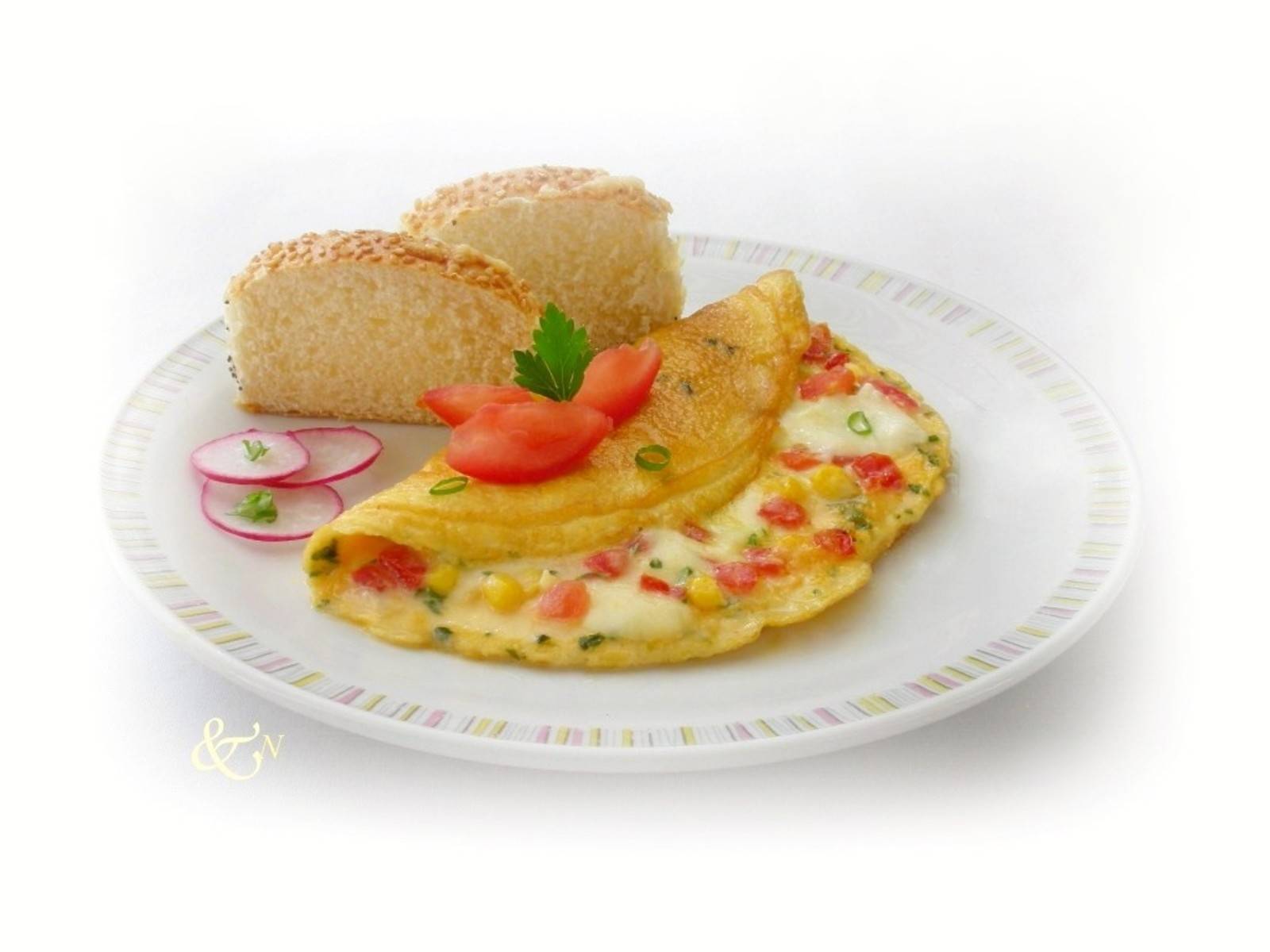 Paradeiser-Mozzarella-Omelett