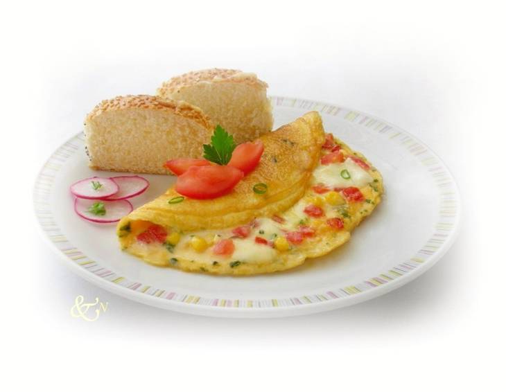 Paradeiser-Mozzarella-Omelett Paradeiser-Mozzarella-Omelett