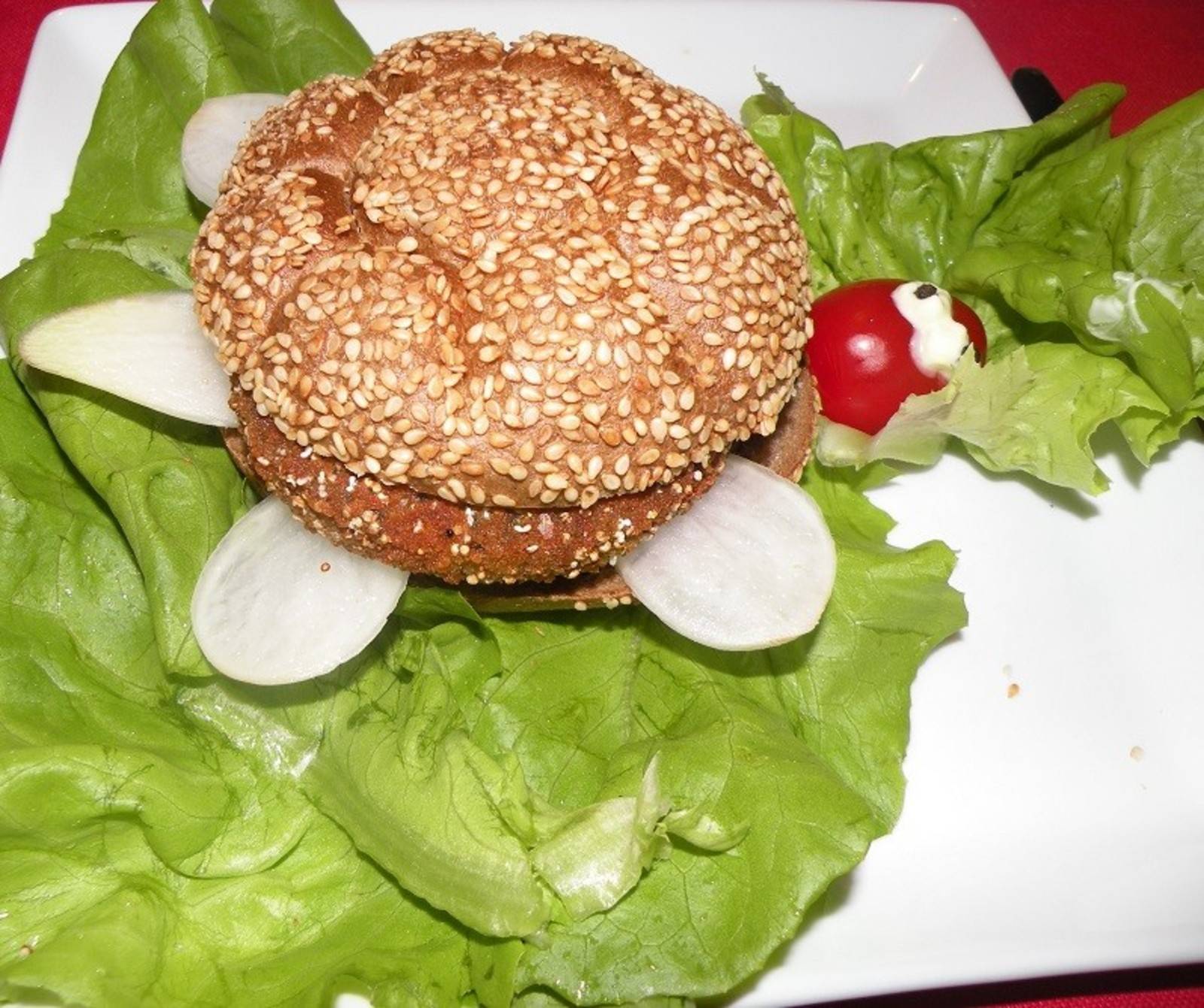 Grünkern-Schildkröten-Burger